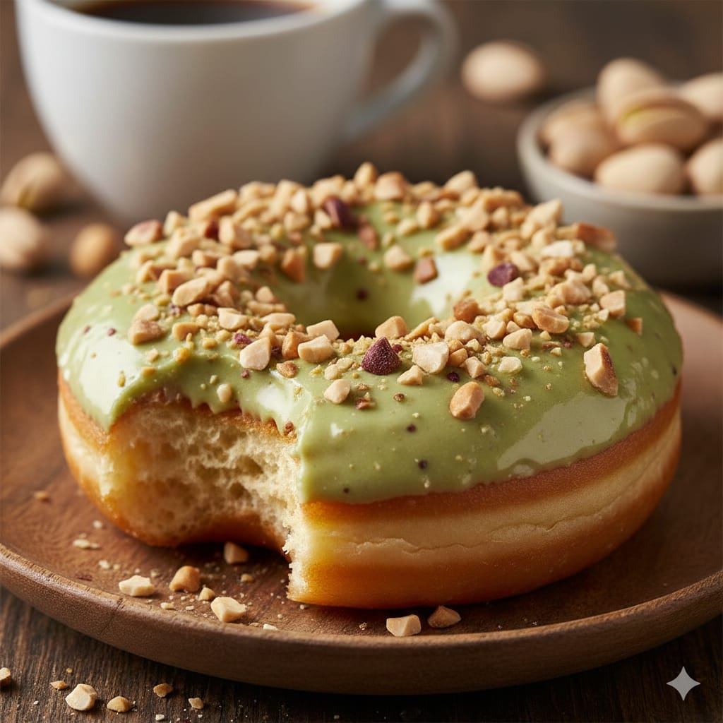 Donuts com sabor de pistache