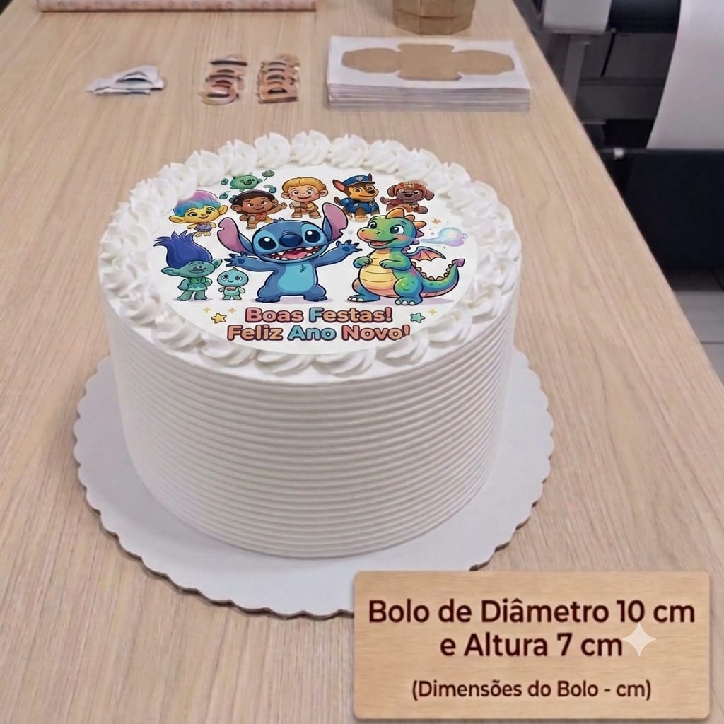 Mini Bolo Desenhos Animados