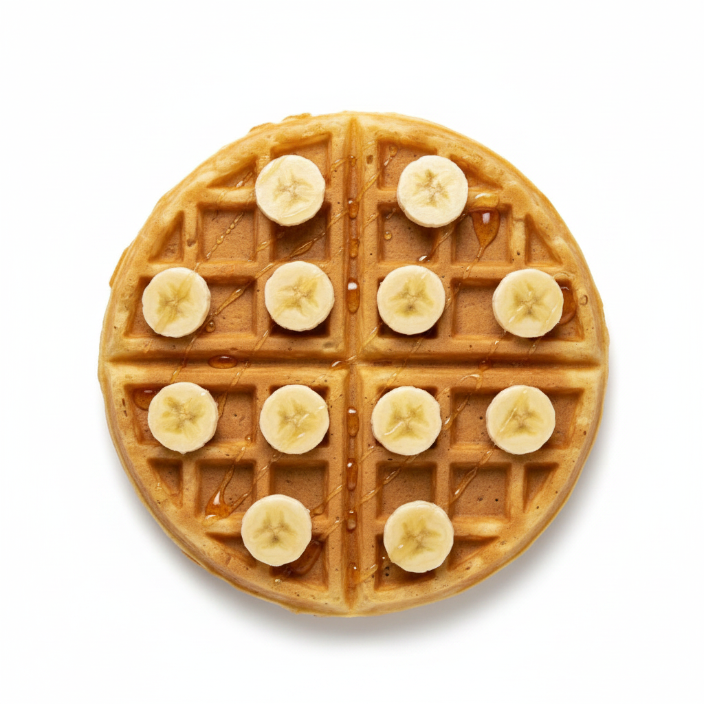 Waffle com Banana e Mel
