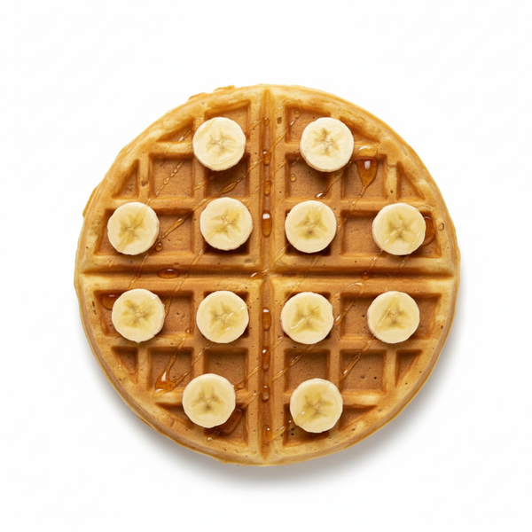 Waffle com Banana e Mel