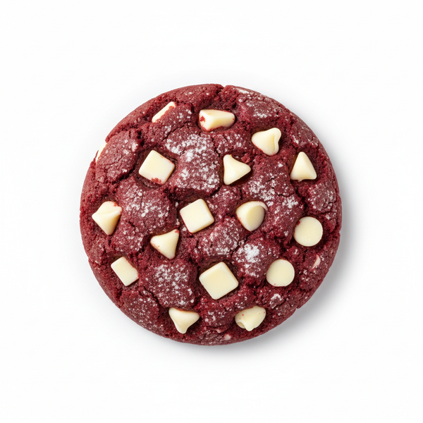 Cookies Vermelho com Gotas de Chocolate Branco