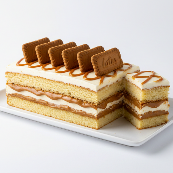 Bolo Lotus Biscoff Naked com Camadas Visíveis