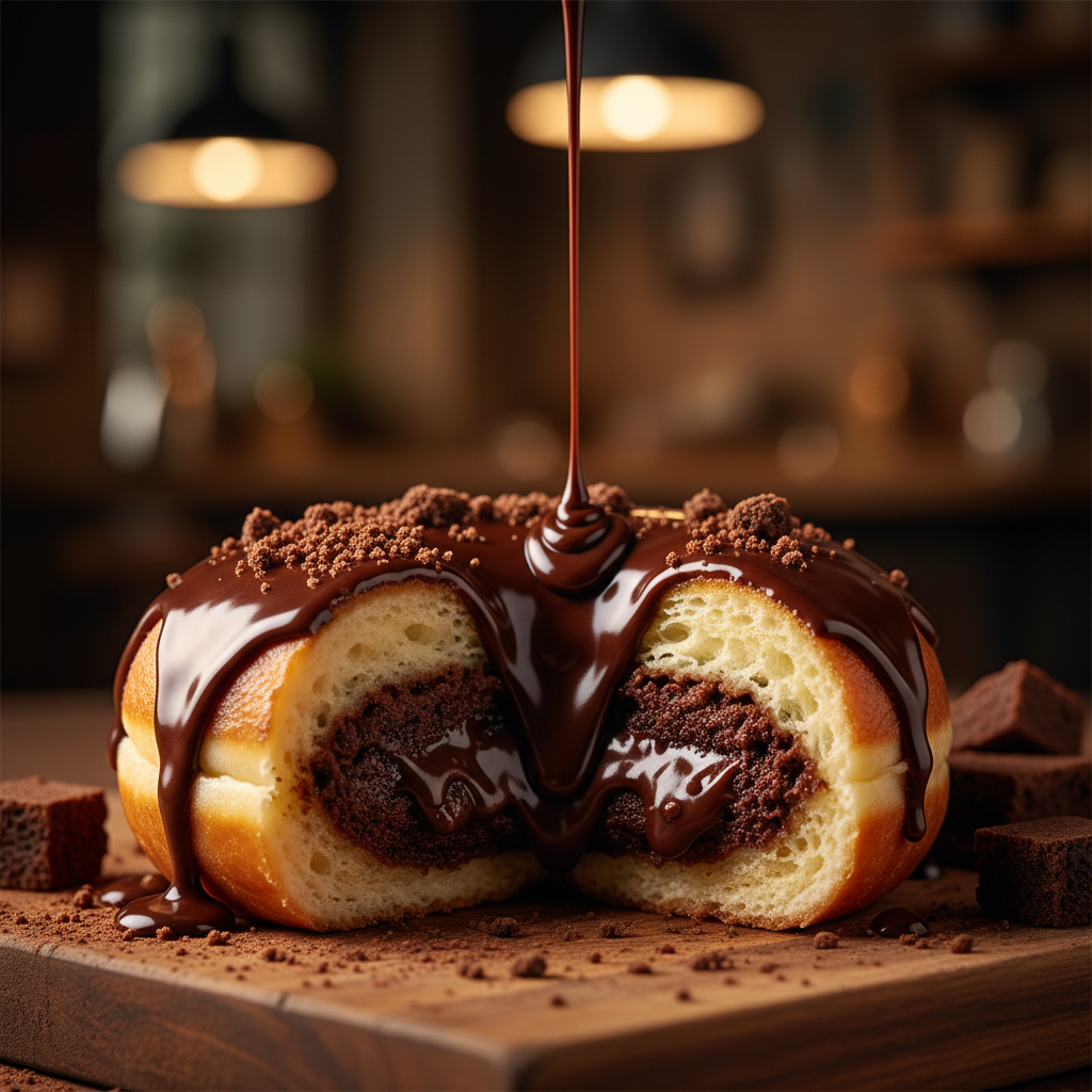 Donut com Chocolate Brownie