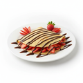 Crepe Recheado de Morango com Chocolate