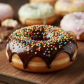 Donut chocolate com mini cookies